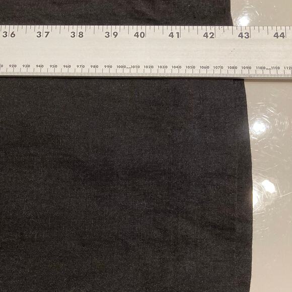 nwot DONNA KARAN COLLECTION ITALY Pants 8 Linen Black Metal Straight Leg Zip - Picture 6 of 9